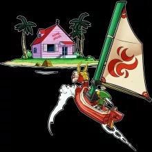 Funda para Smartphone Link Wind Walker “Link Wind Walker y la Kame House” – Parodia de Zelda