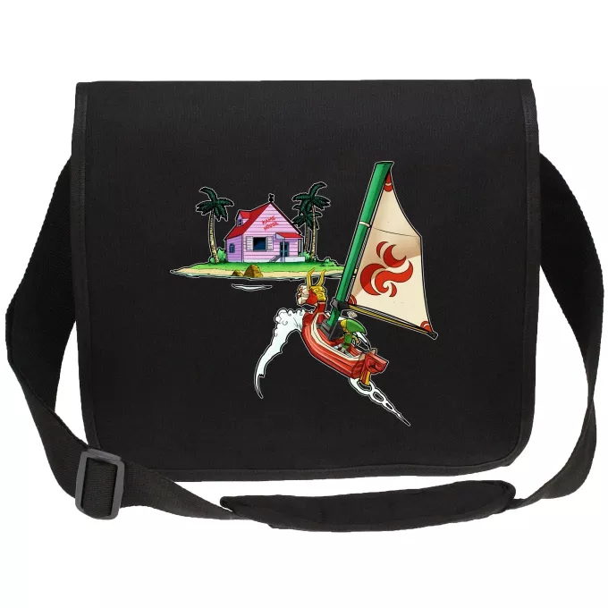 Canvas boodschappentassen Parodie Zelda Link Wind Waker en Kame House