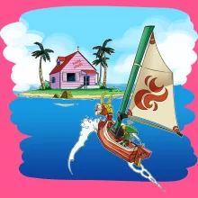 Camisola de alças crianças raparigas Link “Link e Casa do Kame” – Zelda de parodia