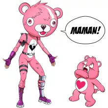 Body bébé « Une maman sacrément caline ! » – Parodie Bisounours