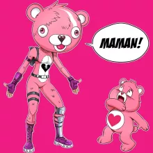 T-shirt Femme « Une maman sacrément caline ! » – Parodie Bisounours
