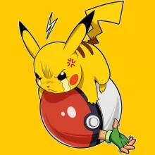 Pikachu T-Shirt “Pikachu und Satoshi” – Parodie auf Pokémon
