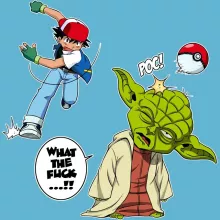 Fatinho Yoda “Yoda e Ash Ketchum” – Pokémon de parodia