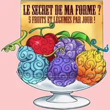 Body bébé (Filles) Fruit « 5 Fruits et légumes par jour » – Parodie One Piece