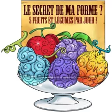 Casquette Enfant Fruit « 5 Fruits et légumes par jour » – Parodie One Piece