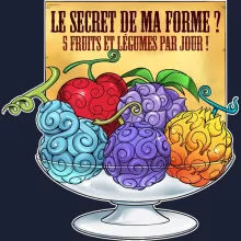 Sweat-Shirt à capuche Fruit « 5 Fruits et légumes par jour » – Parodie One Piece