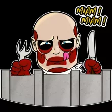 Camiseta Mujer El titán colosal – Parodia de Shingeki no Kyojin