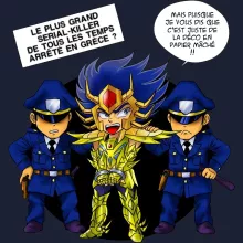 Sweat-Shirt à capuche Death Mask « L'affaire D.S.Mask ( Il affichait le visage de ses victimes sur les murs de son temple...) » – Parodie Saint Seiya