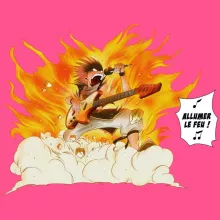 Débardeur Enfant Fille Natsu « Allumer le Feu !! » – Parodie Fairy Tail