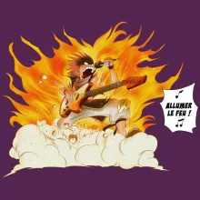 T-shirt Femme Natsu « Allumer le Feu !! » – Parodie Fairy Tail