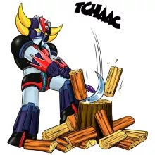 UFO Robot Grendizer Parody White Kid Cap - Mecha UFO Robot Grendizer (Funny UFO Robot Grendizer Parody - High Quality Cap - Ref : 987)