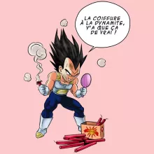 Body bébé (Filles) Végéta « Astuce pour se coiffer le matin ! » – Parodie Dragon Ball Z