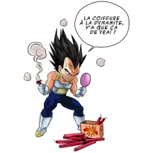 Mug Végéta « Astuce pour se coiffer le matin ! » – Parodie Dragon Ball Z