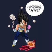 Sweat-Shirt à capuche Végéta « Astuce pour se coiffer le matin ! » – Parodie Dragon Ball Z