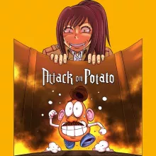 Casquette Sasha Braus « Attack on Potato !! » – Parodie Toy Story