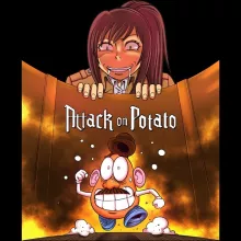 T-shirt Femme Sasha Braus « Attack on Potato !! » – Parodie Toy Story
