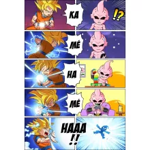 Son Goku Girls Kids T-shirt “Son Goku and Majin Buu” – Dragon Ball Z parody