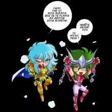 T-shirt bébé Shun « Attends que je t'attrape !! » – Parodie Saint Seiya