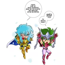 T-shirt Femme Shun « Attends que je t'attrape !! » – Parodie Saint Seiya