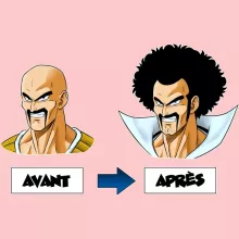 Body bébé (Filles) Nappa « Avant - Après » – Parodie Dragon Ball Z