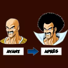 T-shirt Femme Nappa « Avant - Après » – Parodie Dragon Ball Z