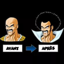 Coque Téléphone Portable Nappa « Avant - Après » – Parodie Dragon Ball Z