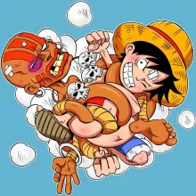 Luffy Baby Bodysuit “Luffy and Dhalsim” – One Piece parody