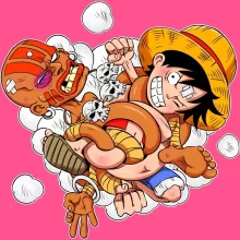 Ruffy Mädchen Kinder Tank top “Ruffy und Dhalsim” – Parodie auf One Piece