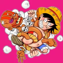 Luffy Women's Tank Top “Luffy and Dhalsim” – One Piece parody