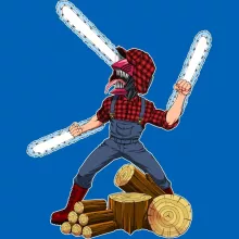 Denji Children's backpack “Woodcutter Man...” – Chainsaw Man parody