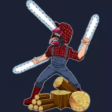 Denji Hoodie “Woodcutter Man...” – Chainsaw Man parody