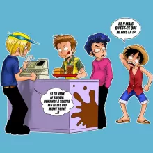 Body bébé Sanji « ça se passe comme ça chez les dragueurs... » – Parodie One Piece