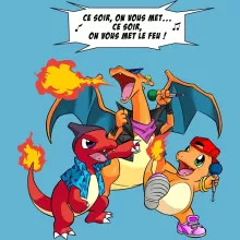 Body bébé Dracaufeu « Ce soir, on vous met le Feu ! » – Parodie Pokémon