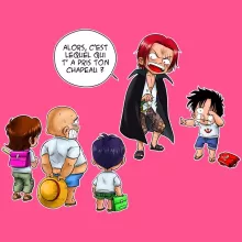 Débardeur Enfant Fille Luffy « C'est lui ! » – Parodie One Piece