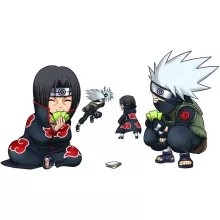 Kakashi Sleeveless Baby Bodysuit “Kakashi and Itachi” – Naruto parody