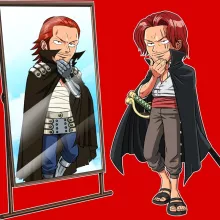 Gorra Shanks El Pelirrojo “Shanks El Pelirrojo y Gildarts Clive” – Parodia de One Piece