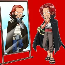 totebag Shanks « Man in the Mirror ! » – Parodie One Piece