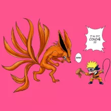 Débardeur Enfant Fille « Couché ! » – Parodie Naruto