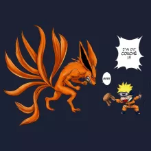 Sweat-Shirt à capuche « Couché ! » – Parodie Naruto