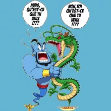 Shenron Baby Bodysuit “The dragon Shenron and the genie of Aladdin” – Dragon Ball Z parody