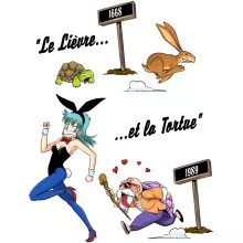 Mug Tortue Géniale « De La Fontaine à Toriyama.... » – Parodie Dragon Ball