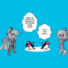 T-shirt Enfant Fille Camus « Des Relations glaciales entre un Maître et son élève ! » – Parodie Saint Seiya