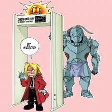 Body bébé (Filles) Edward « Détecteur de métaux ! » – Parodie Full Metal Alchemist