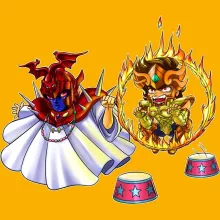 Cappello Bambino e Bambina Seiya “Seiya di Pegasus, Ioria di Leo e Grande Sacerdote” – Parodia dei I Cavalieri dello zodiaco - Saint Seiya