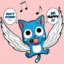 Body bébé (Filles) Happy « Don't worry... Be Happy !! » – Parodie Fairy Tail