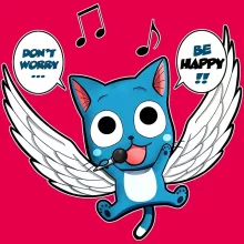 Casquette Enfant Happy « Don't worry... Be Happy !! » – Parodie Fairy Tail