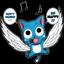 Custodia per smartphone Happy – Parodia dei Fairy Tail