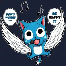 Felpa con cappuccio Happy – Parodia dei Fairy Tail