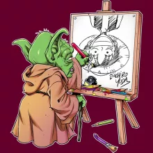 Casquette Eiichiro Yoda « Du dessin, il est le maître ! » – Parodie One Piece