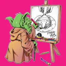 Eiichiro Yoda Vrouwen Tank Top “Eiichiro Yoda trekt Luffy ondersteboven.” – One Piece parodie